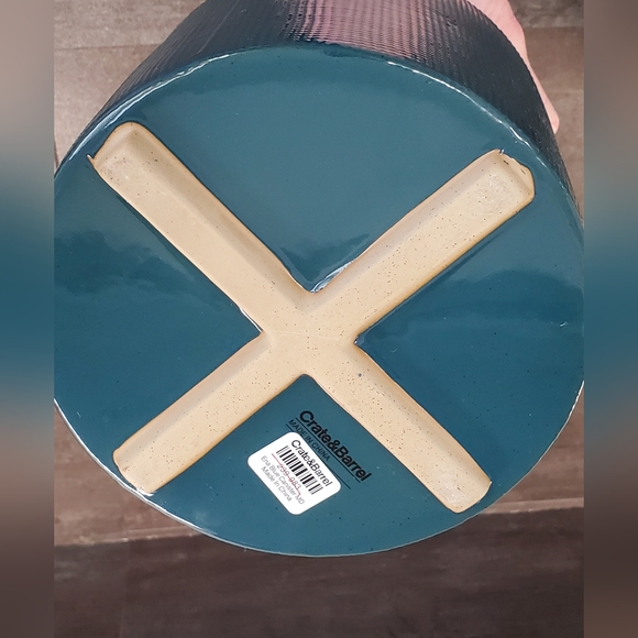 Crate and Barrel Ena Blue Canisters, Set Of 2, Medium and Small, NWT - Picture 5 of 16